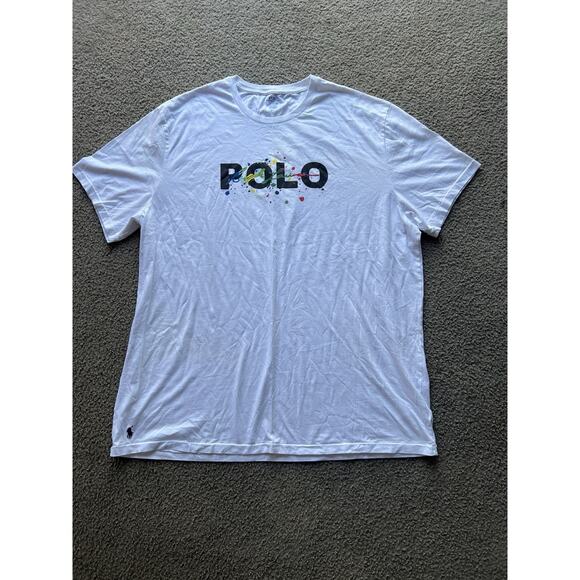 Polo Ralph Lauren Paint Splatter Big Logo Men's 3XB T-Shirt - Picture 1 of 6